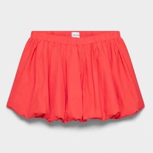 Sunday Best Aritzia Bubbly Poplin Cherry Red Puffy Mini Skirt